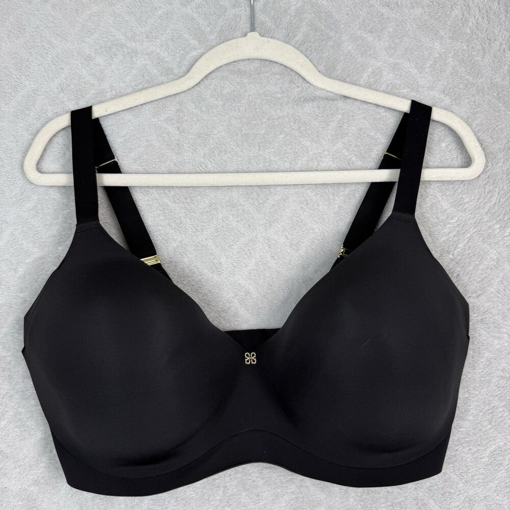 Honeylove Cloud Embrace Wireless T-Shirt Bra 36DDD(F) Black Memory Foam Coverage - Picture 4 of 8